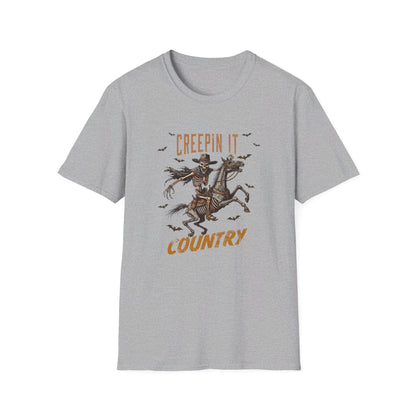 Creepin It Country Custom Skeleton T-Shirt