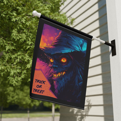 Wolf Witch Trick Or Treat Halloween Garden & House Banner