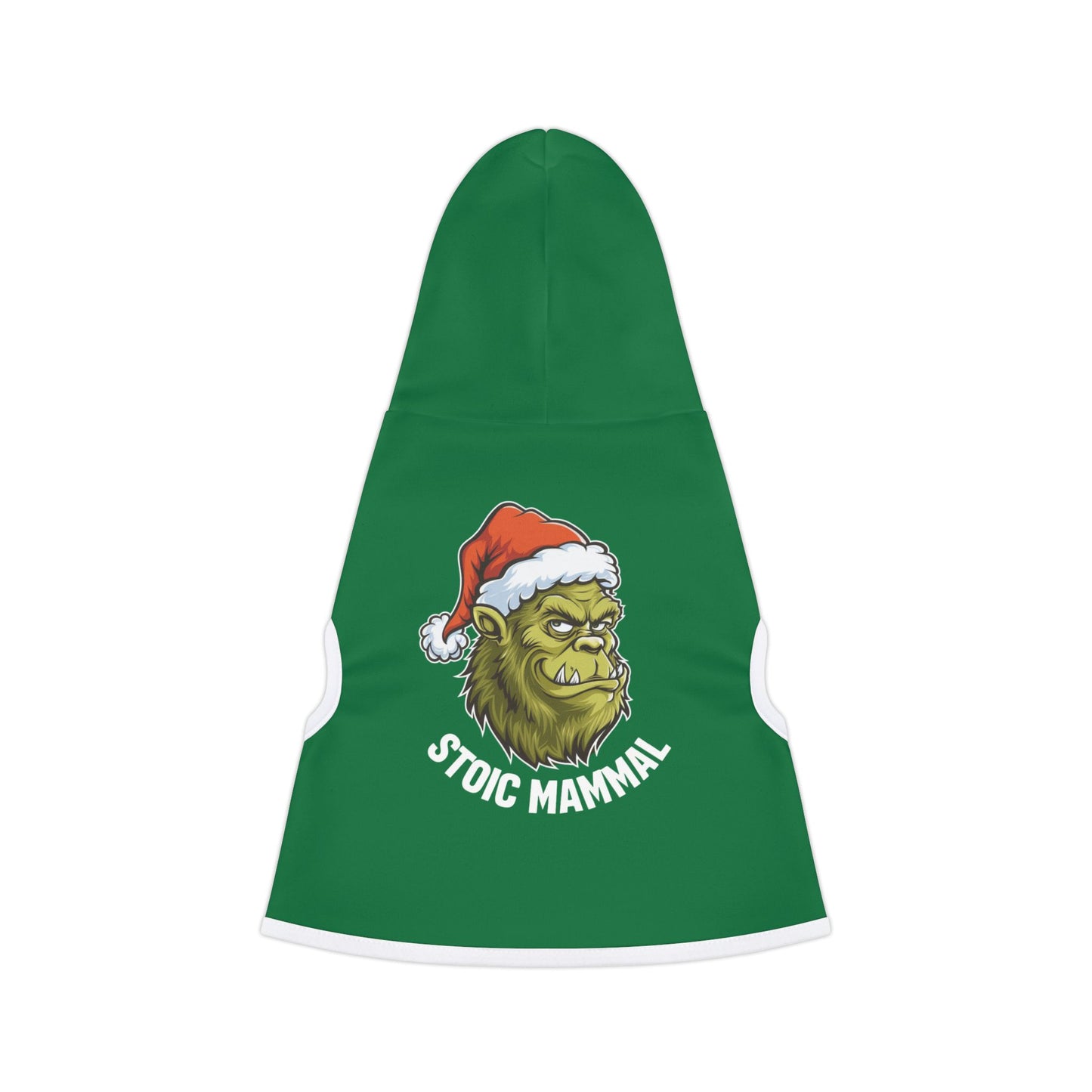 Grinch Style Stoic Mammal Christmas Pet Hoodie