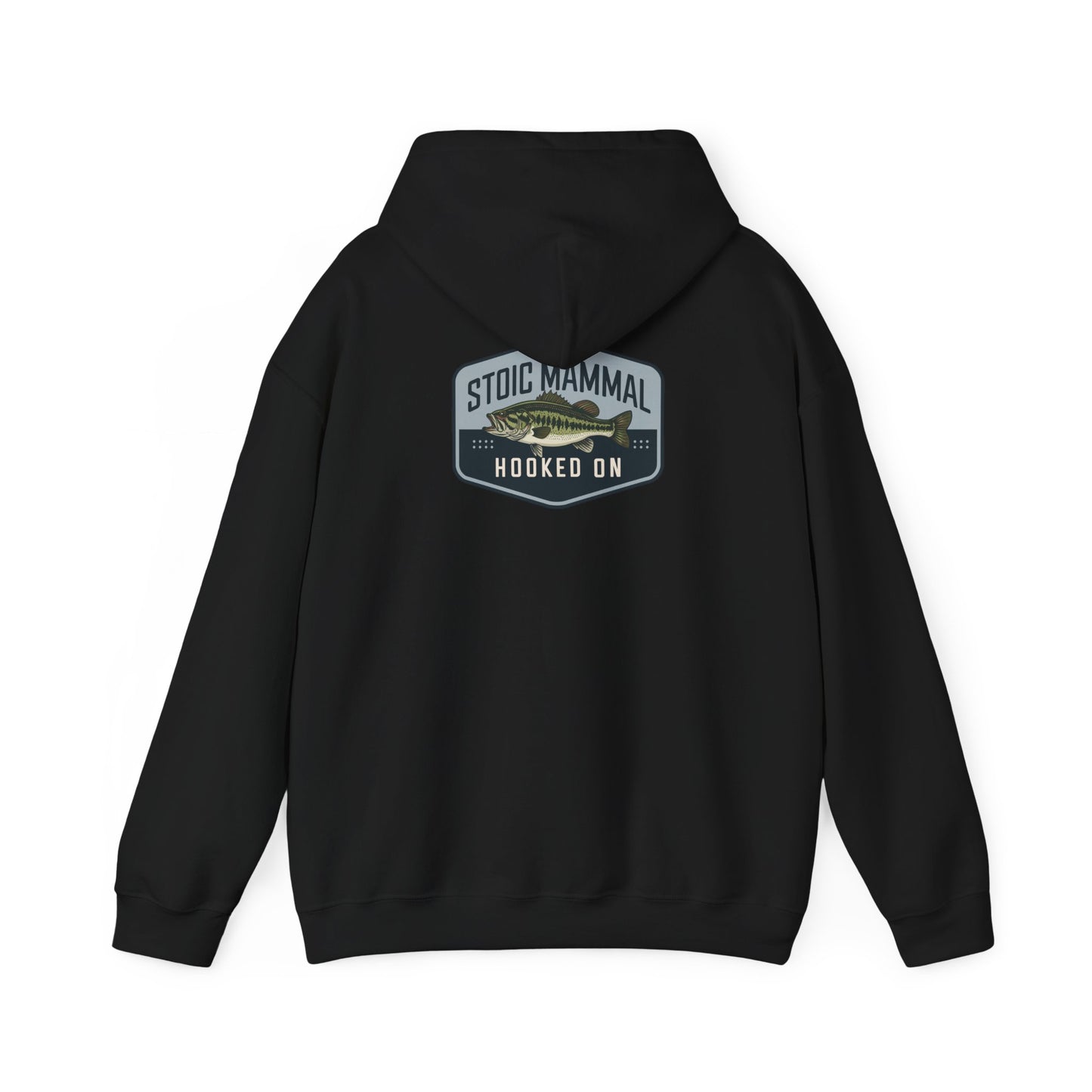 Stoic Mammal "Hooked On" Bass Fishing Hoodie - Classic Angler Pullover