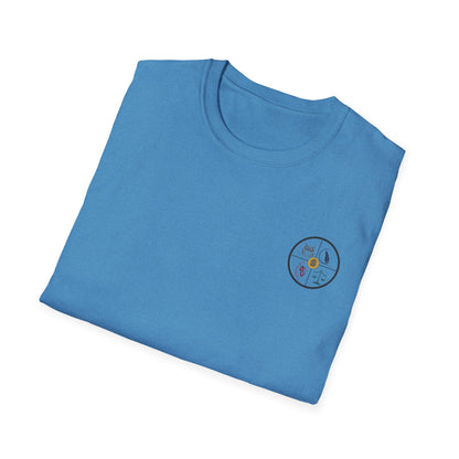 Fortune Favors the Bold Skeleton Flag T-Shirt Stoic Wheel Chest Crest