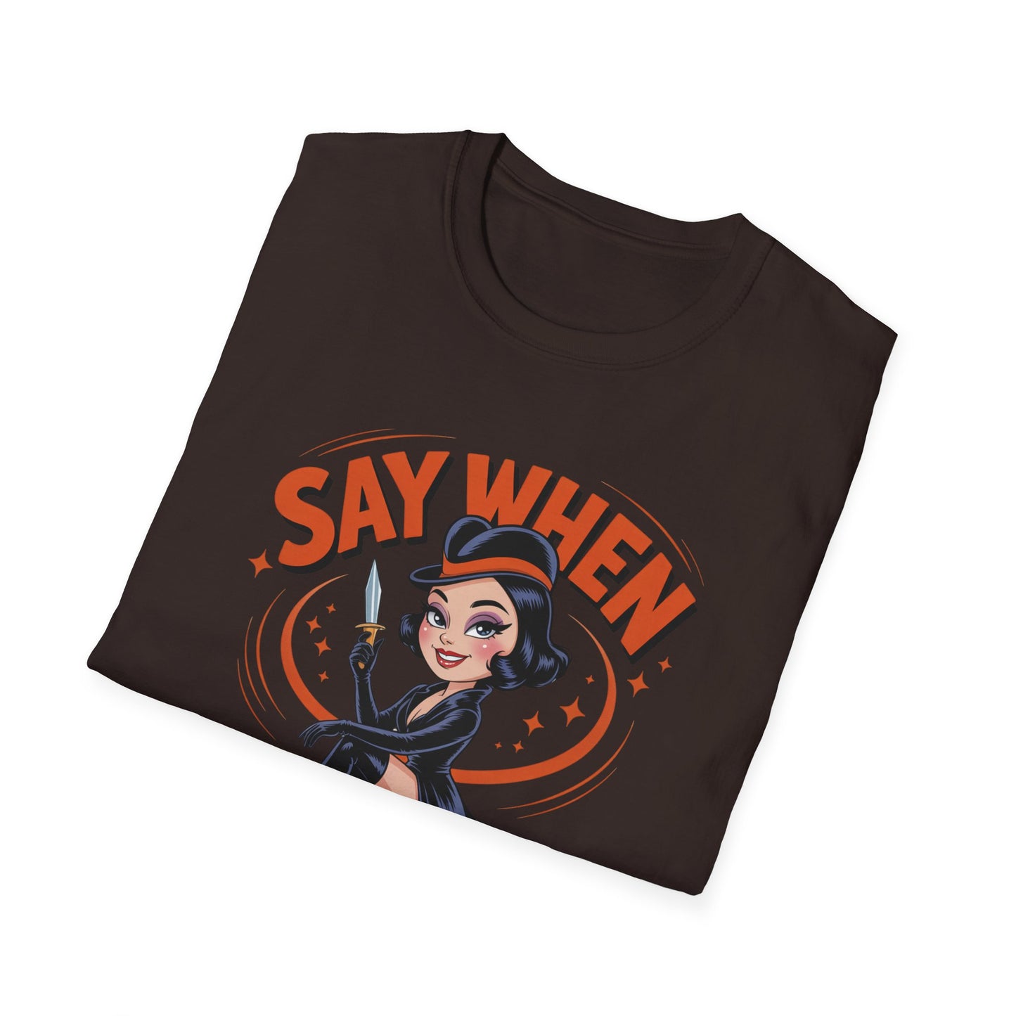 Dot Dagger Say When T Shirt