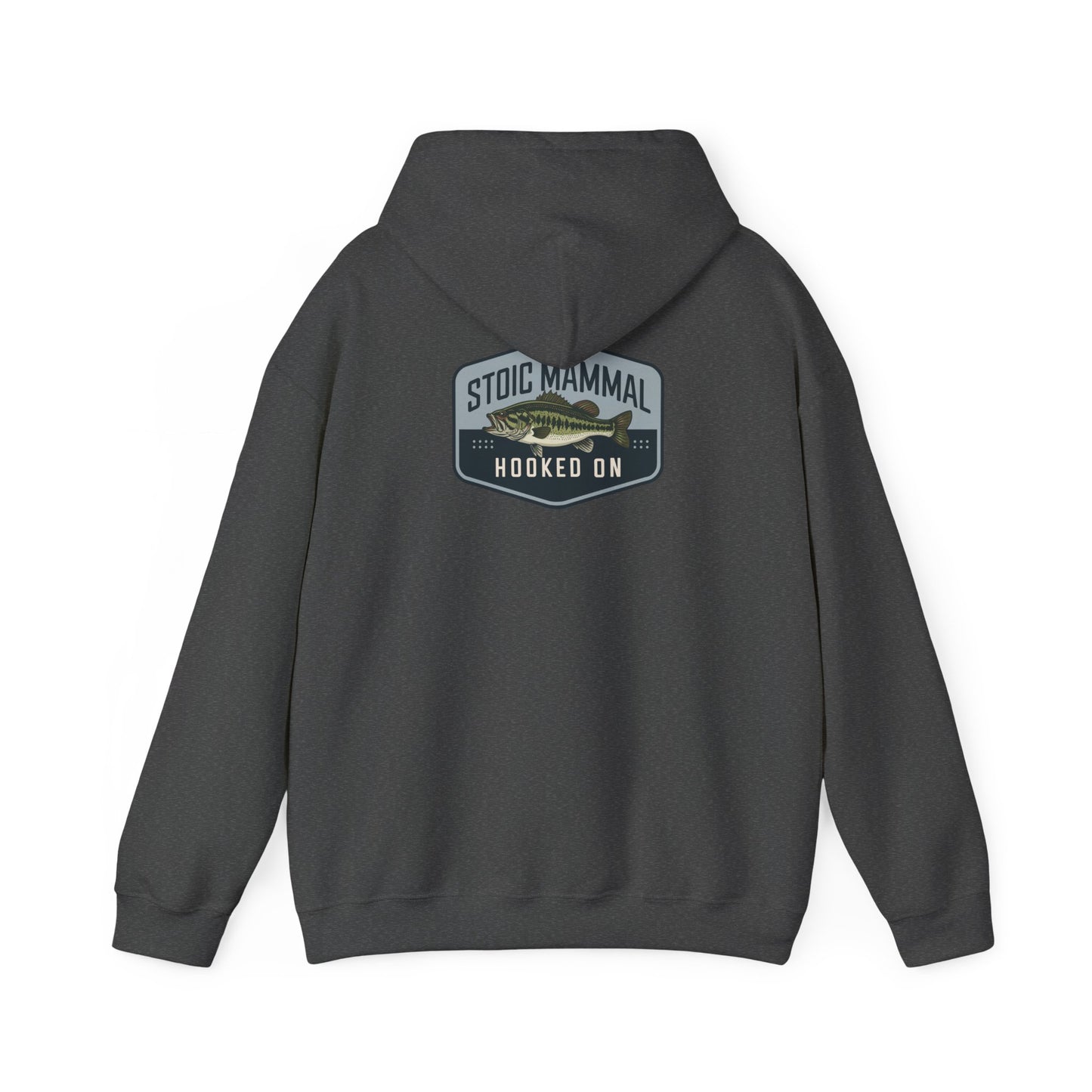 Stoic Mammal "Hooked On" Bass Fishing Hoodie - Classic Angler Pullover