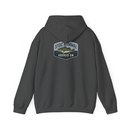 Stoic Mammal "Hooked On" Bass Fishing Hoodie - Classic Angler Pullover