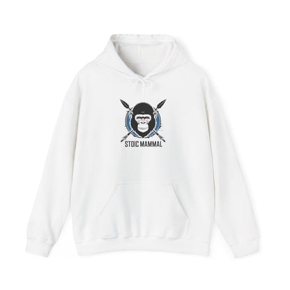 True Blue Stoic Mammal Primal Chimp Unisex Hooded Sweatshirt