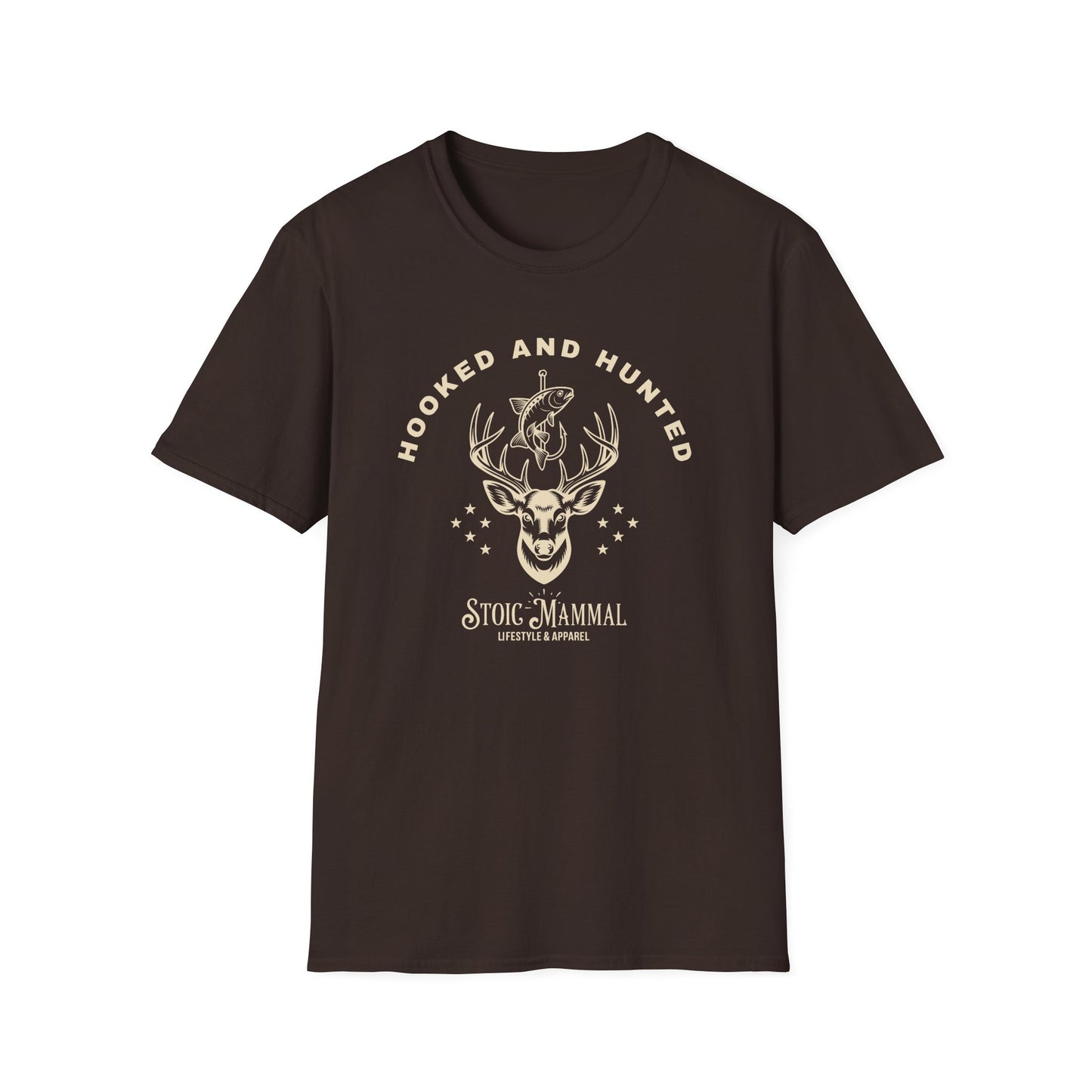 Hooked and Hunted Stoic Branded T Shirt