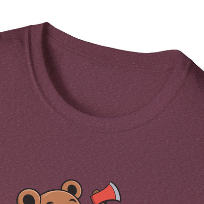 Chopper Cub Say When T-Shirt  Cute Chaos Cartoon Axe Bear Tee
