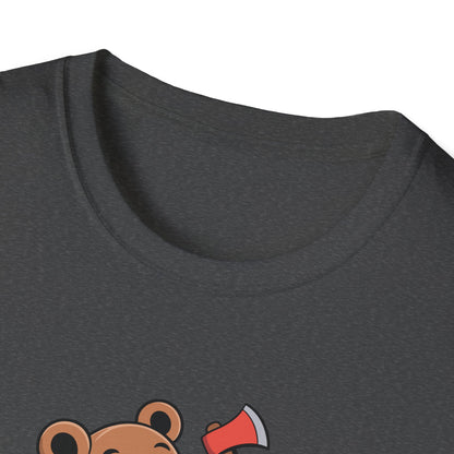Chopper Cub Say When T-Shirt  Cute Chaos Cartoon Axe Bear Tee