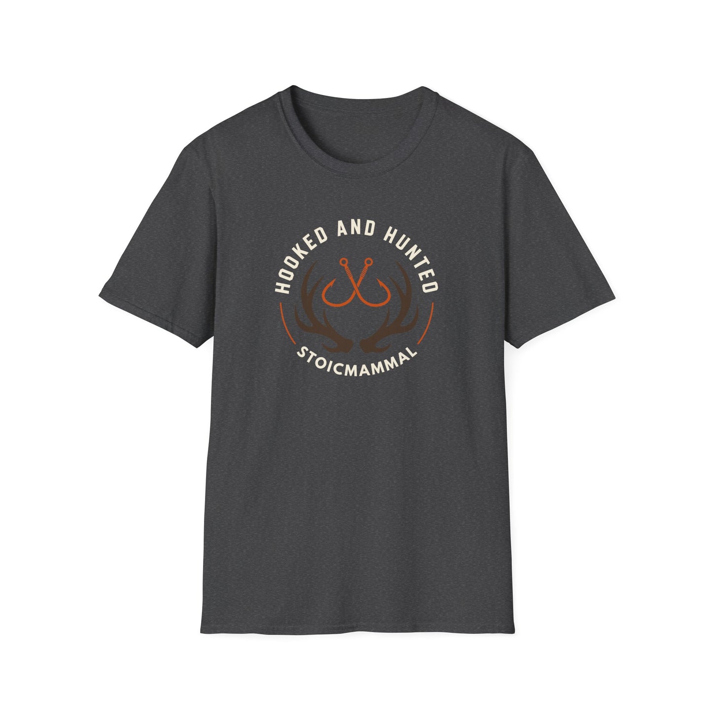 Hooked & Hunted Logo Style Fishing T-Shirt