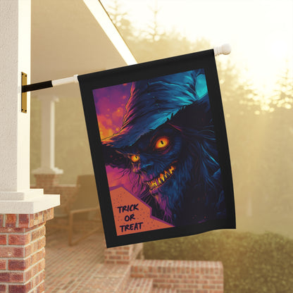 Wolf Witch Trick Or Treat Halloween Garden & House Banner