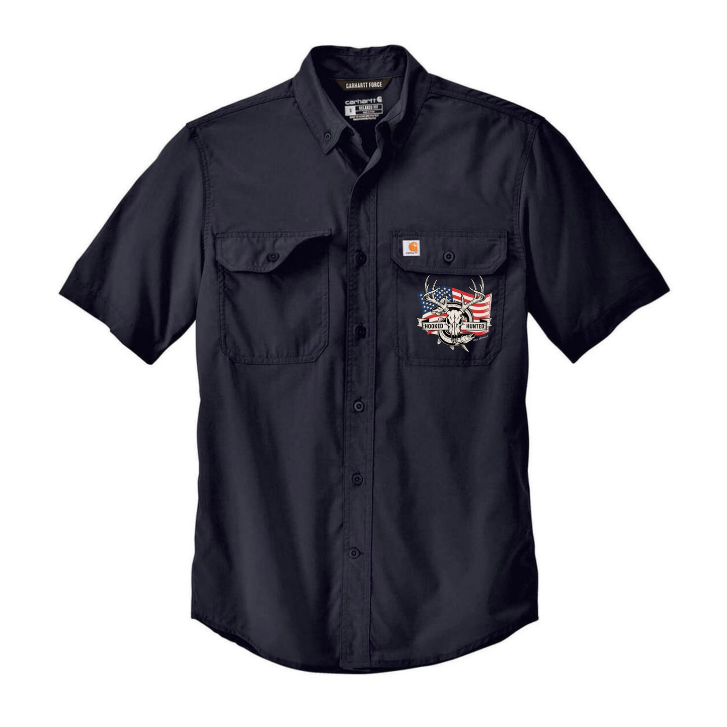 Hooked and Hunted Carhartt Force® Solid Short Sleeve Shirt