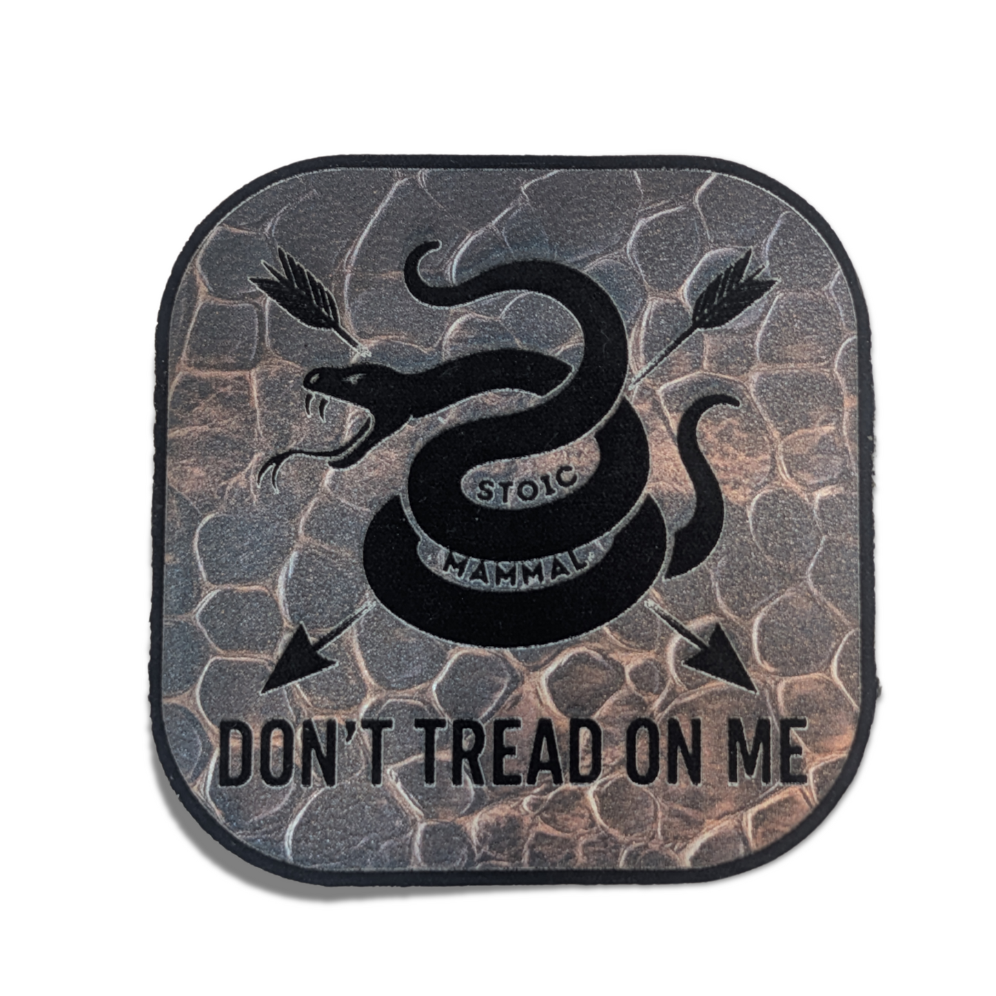 Don’t Tread On Me Camo Trucker Hat – Laser Engraved Snake Patch