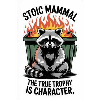 Stoic Mammal “Dumpster Fire” Raccoon T-Shirt