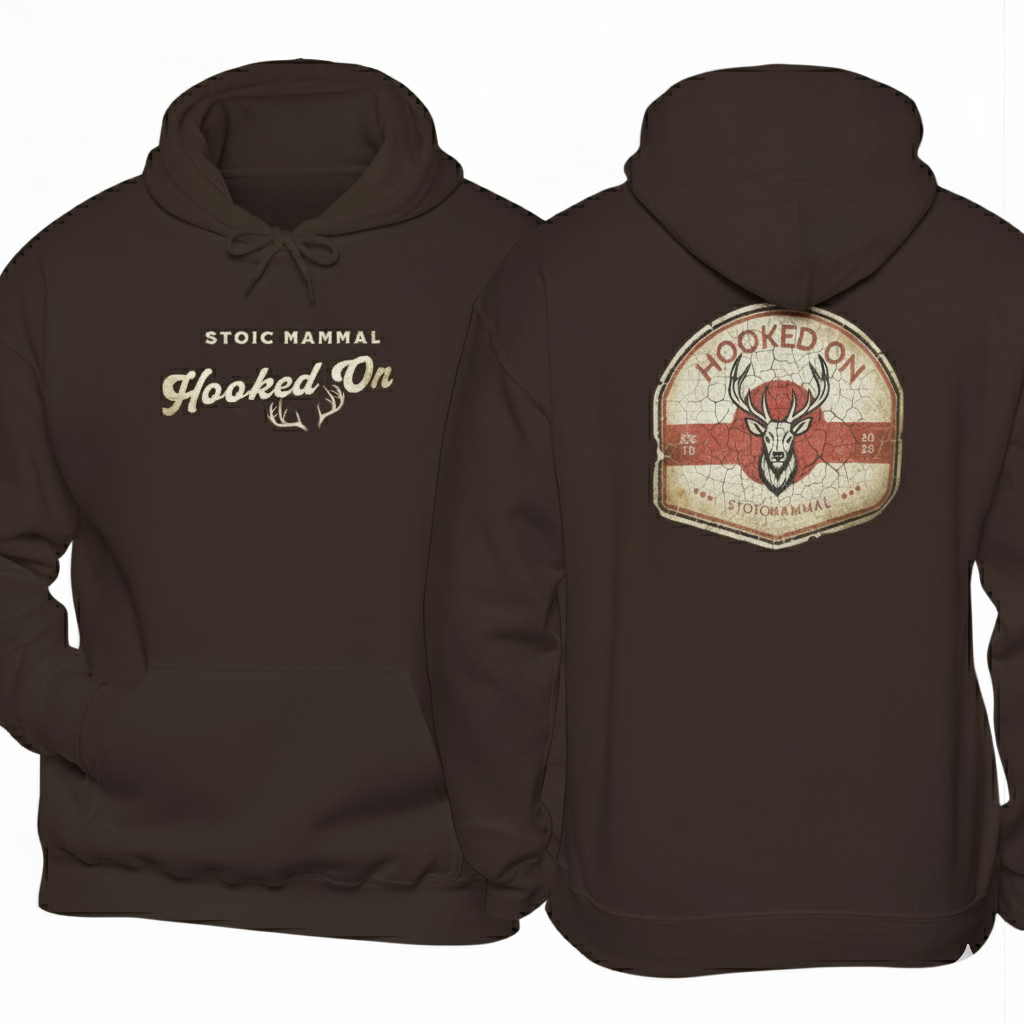 Hooked On Elk Hunting Weathered AF Hoodie
