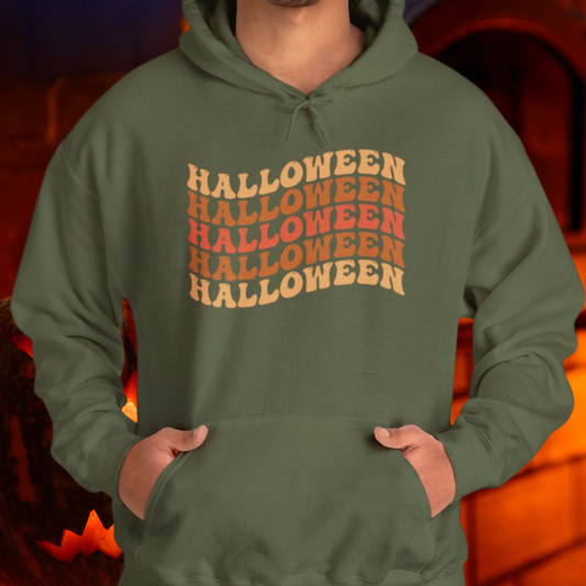 Retro Wave Halloween Unisex Heavy Blend™ Hooded Sweatshirt