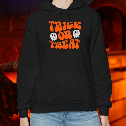 Trick Or Treat Retro Halloween Unisex Heavy Blend™ Hooded Sweatshirt