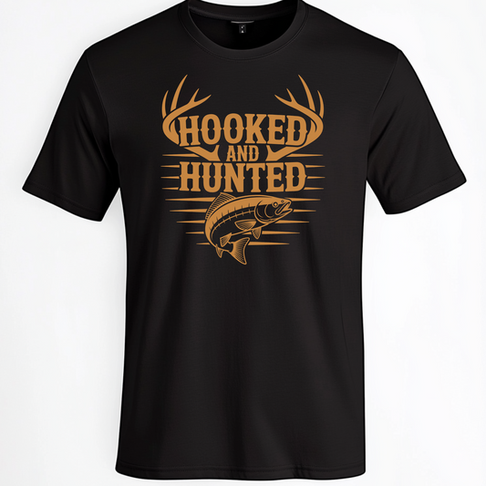 Hooked and Hunted Minimal T Shirt