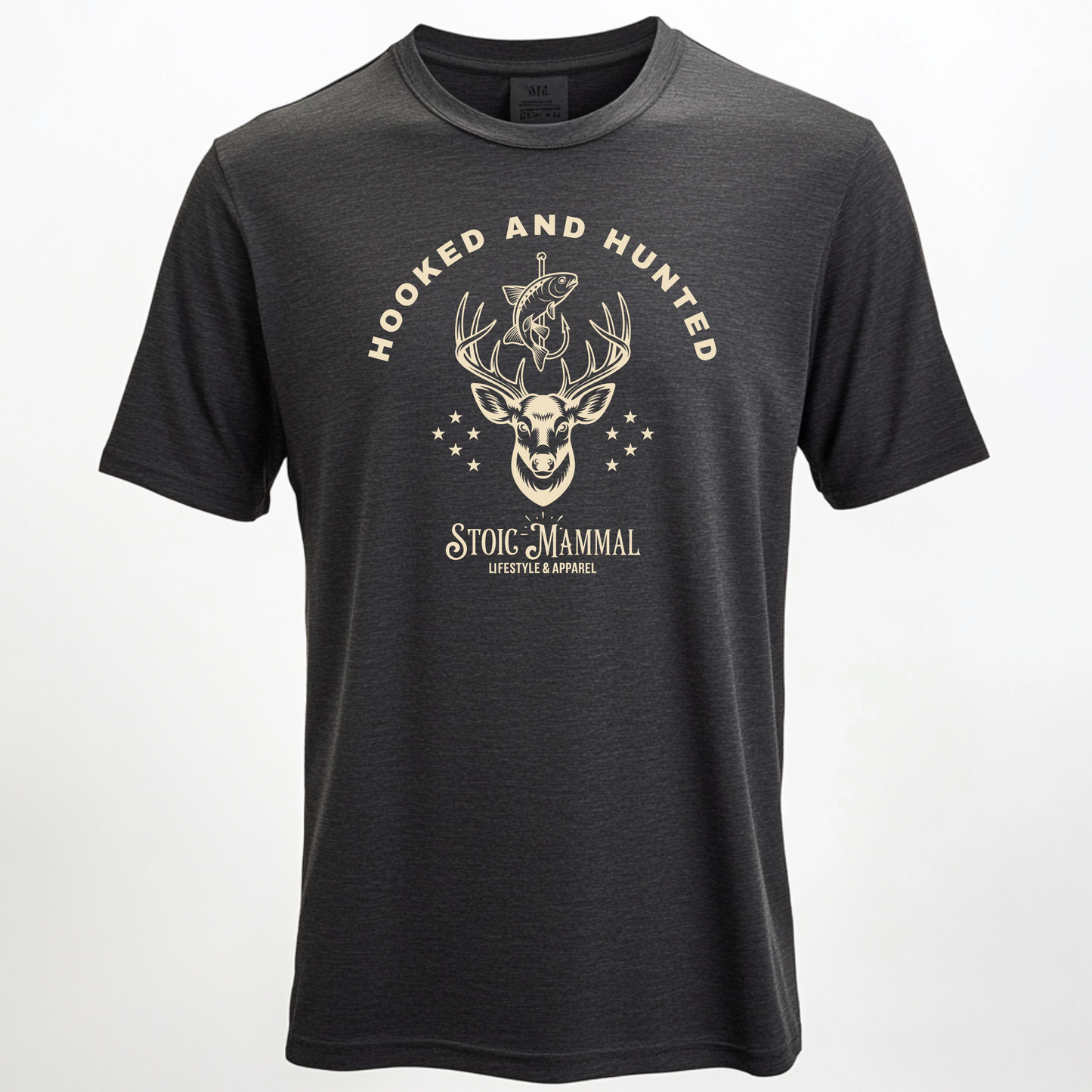 Hooked and Hunted Stoic Branded T Shirt