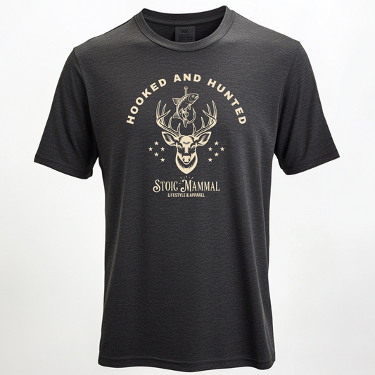 Hooked and Hunted Stoic Branded T Shirt