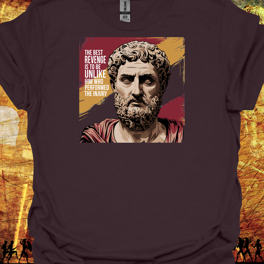 Marcus Aurelius Quote "The best revenge is to be unlike him who performed the injury" Unisex Softstyle T-Shirt