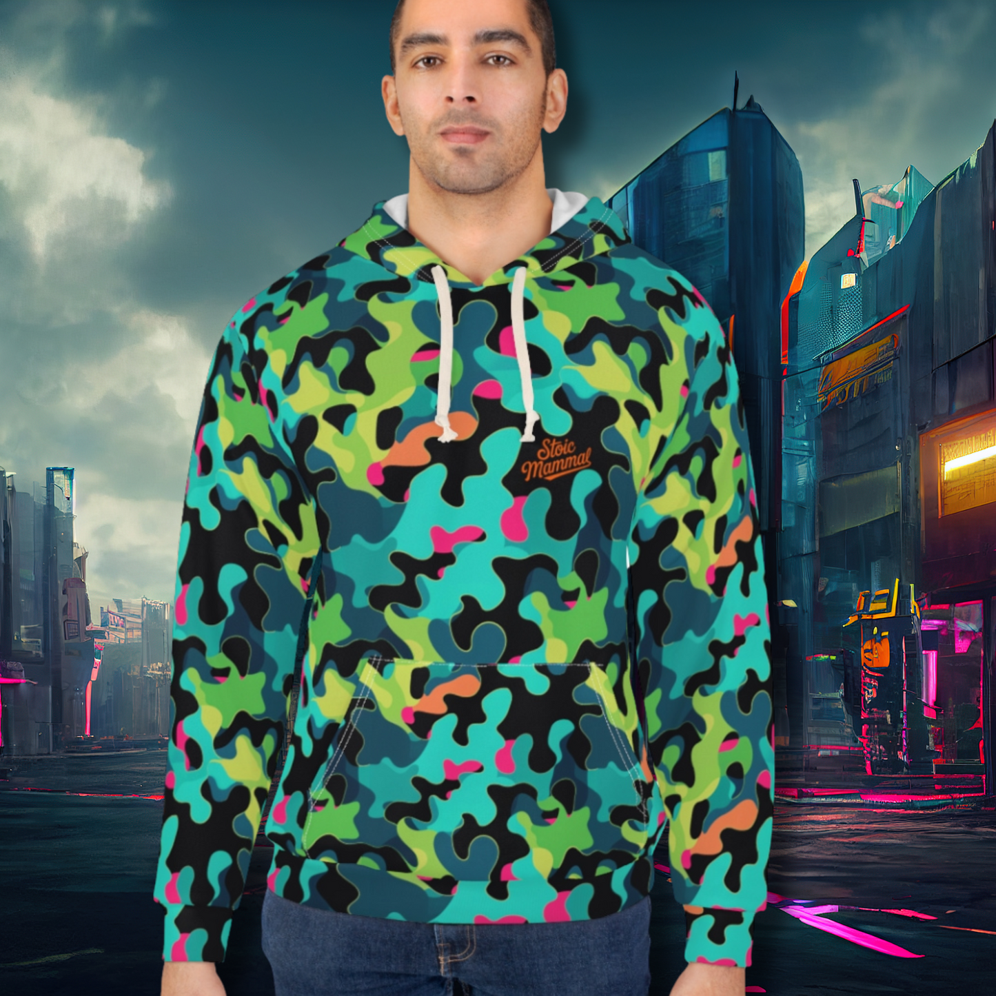 Toxic Jungle Digital Camo Stealth Tactical Unisex Pullover Hoodie