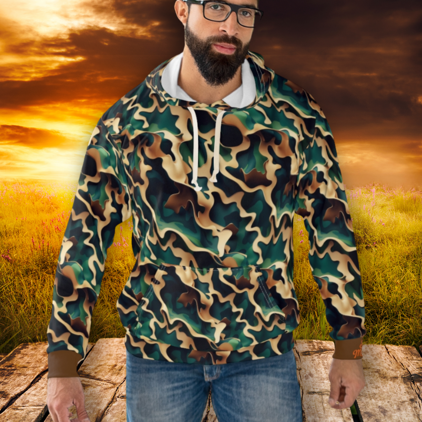Adaptive Woodland Rebirth Camo Stealth Tactical Unisex Pullover Hoodie