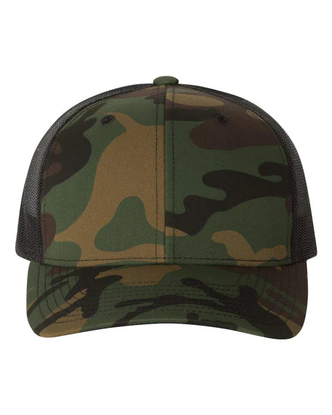 Custom Leatherette Patch Snap Back Mesh Trucker Hat