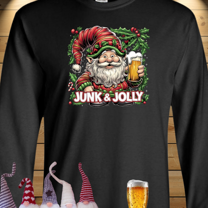 Junk & Jolly Christmas Gnome Long Sleeve Tee