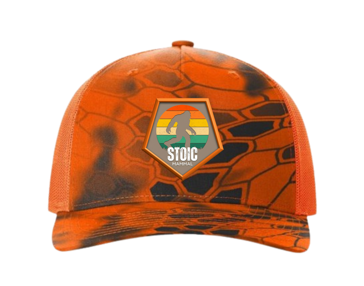 Stoic Mammal "OG Logo" Bigfoot Trucker Hat | Richardson 112 Kryptek Inferno