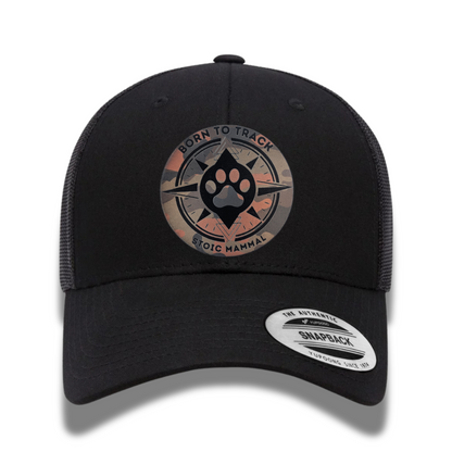 Born to Track Trucker Hat – Laser Engraved Camo Patch