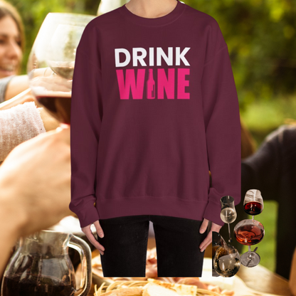 Drink Wine Unisex Heavy Blend™ Crewneck Sweatshirt