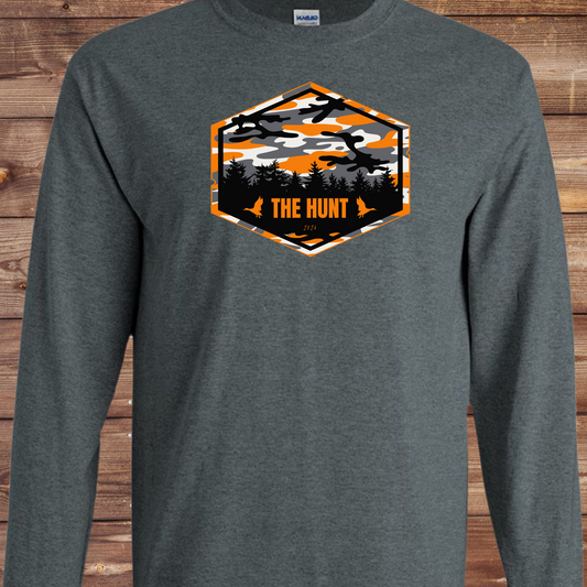 The Hunt 2024 Duck Hunting , Camp, Family, Camping, Outdoors Event Long Sleeve Tee