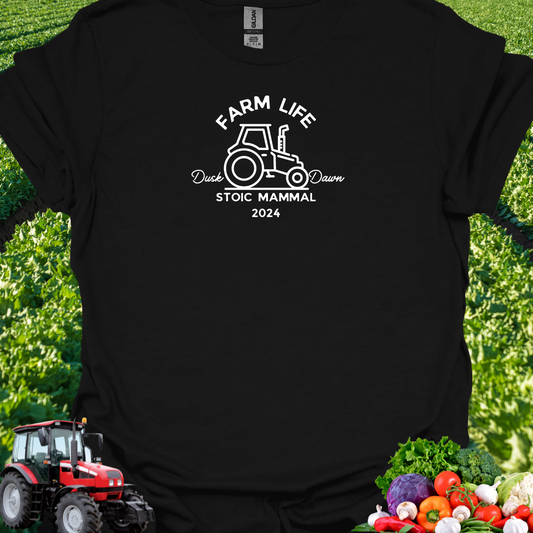 Farm Life Tractor Logo T-Shirt