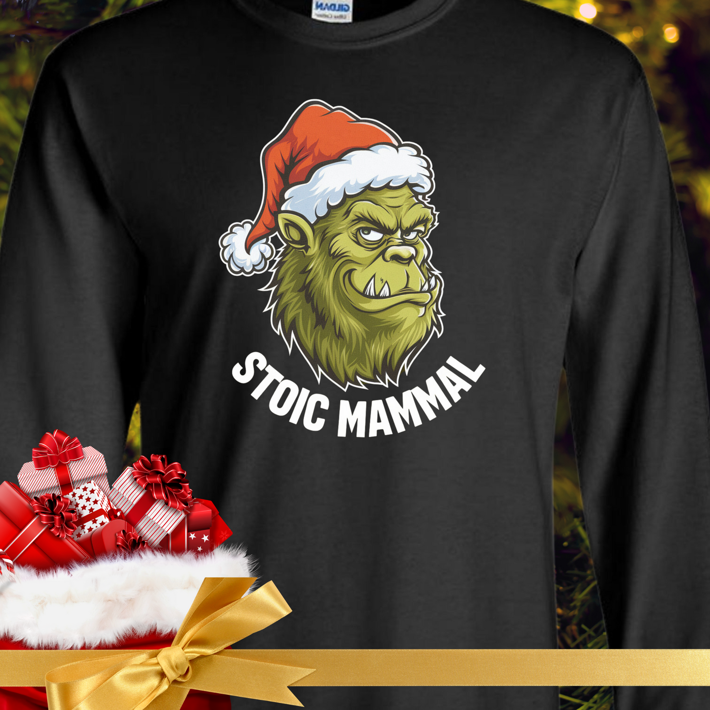 Grinch Style Stoic Mammal Christmas Unisex Ultra Cotton Long Sleeve Tee