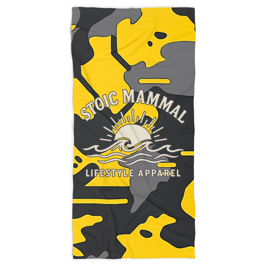 Hazard Shoreline Beach Towel – Stoic Mammal Survival Style for the Sand & Sun