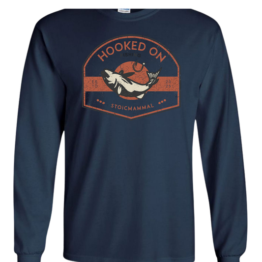Hooked On Fishing Unisex Long Sleeve Tee