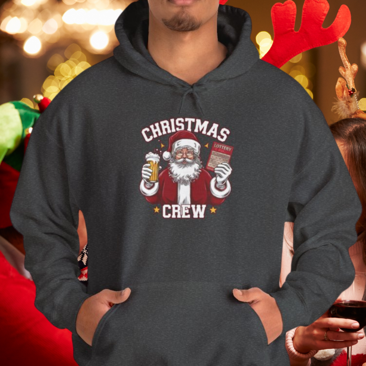 Huck's Christmas Crew 2 Hooded Sweatshirt