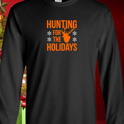 Hunting For The Holidays Christmas Unisex Ultra Cotton Long Sleeve Tee