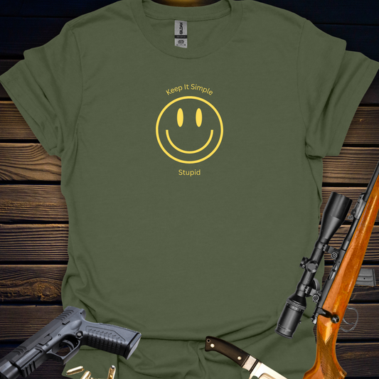 Keep It Simple Stupid Smiley Face Yellow T-Shirt