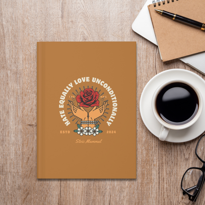 Hate Equally Love Unconditionally Hardcover Journal Matte