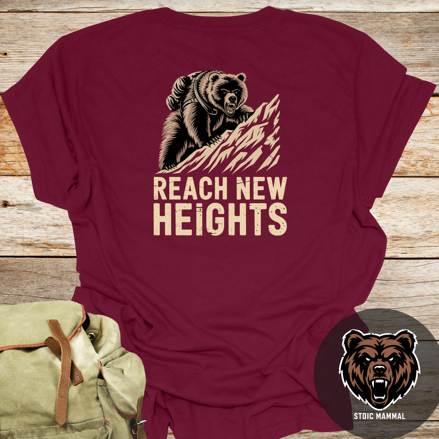 Stoic Bear "Reach New Heights" Unisex Ultra Cotton Tee