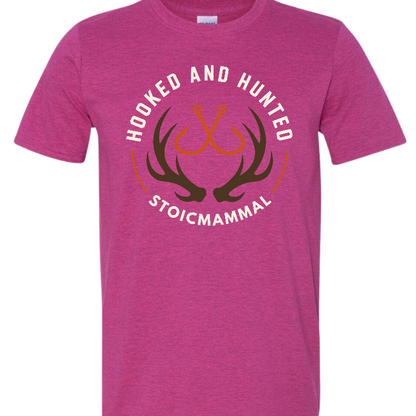 Hooked & Hunted Logo Style Fishing T-Shirt