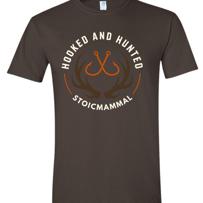 Hooked & Hunted Logo Style Fishing T-Shirt