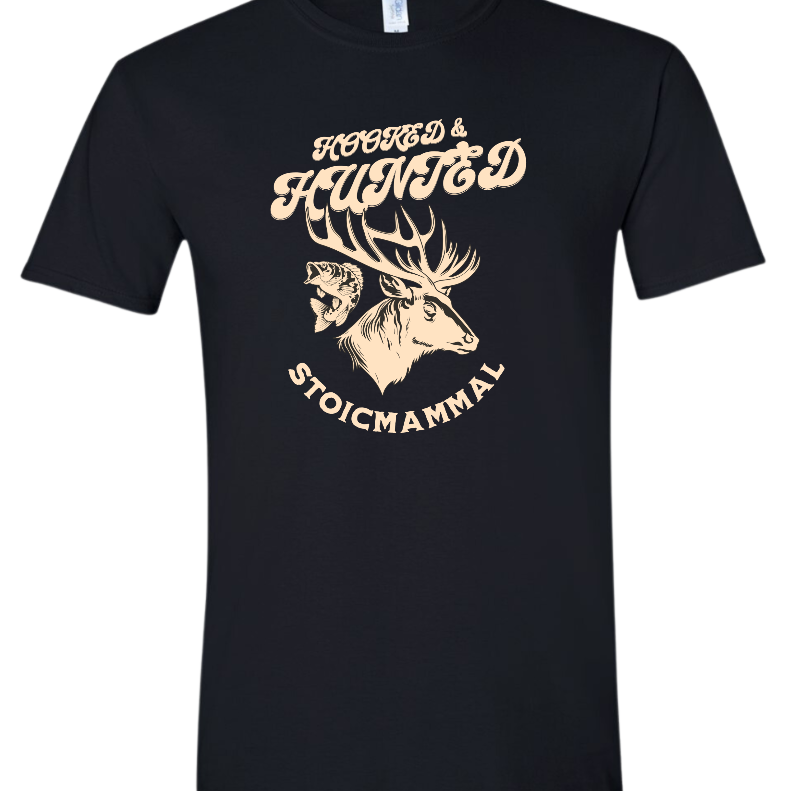 Hooked & Hunted Deer Fish Fishing T-Shirt
