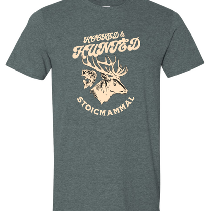 Hooked & Hunted Deer Fish Fishing T-Shirt