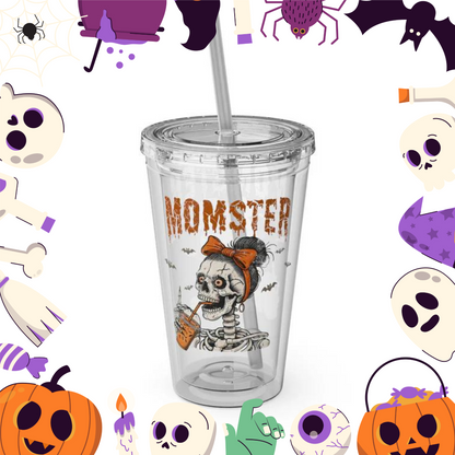 Halloween Momster Sunsplash Tumbler with Straw, 16oz