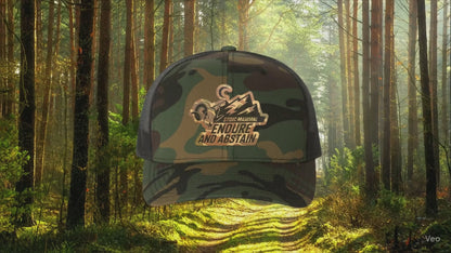 Stoic Mammal OD Green Camo Trucker Hat – Endure and Abstain