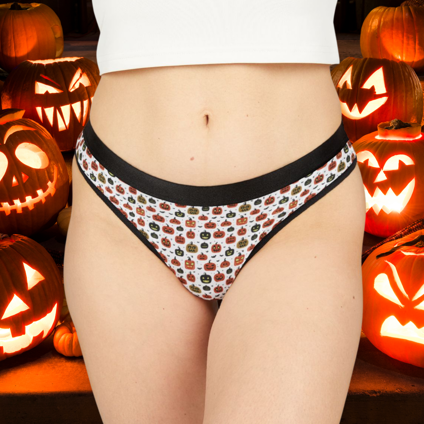 Jack O' Lantern Halloween Women's Thongs