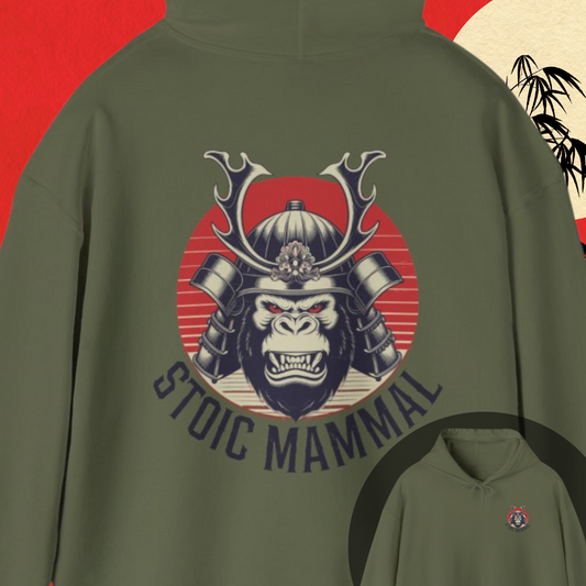 Samurai Primate Stoic Mammal Unisex Heavy Blend™ Hooded Sweatshirt