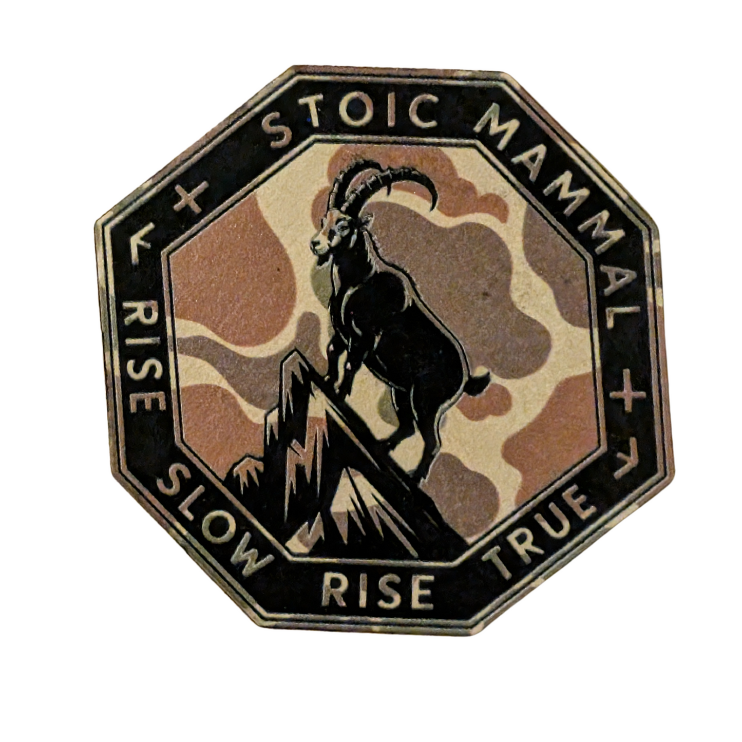 Stoic Mammal Rise Slow Rise True Mountain Goat Camo Trucker Hat